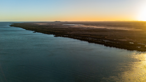 Sunset glow over the coast of Whyalla - Australian Stock Image