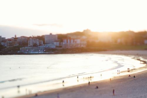 Sunset on a beach - Australian Stock Image