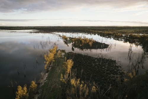 Sunset over Lake Yealering WA - Australian Stock Image
