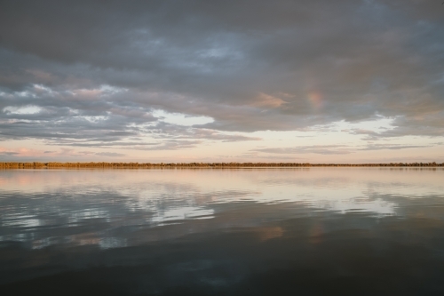 Sunset over Lake Yealering WA - Australian Stock Image
