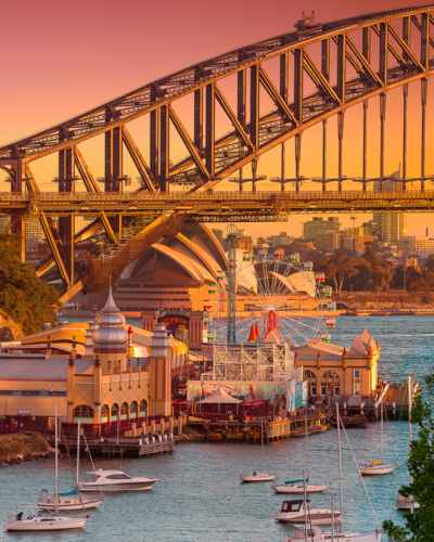 Sunset over Lavender Bay - Australian Stock Image