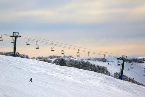 Sunset ski slopes - Australian Stock Image