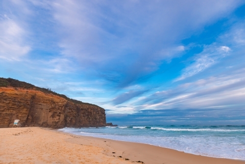 Sunset sky over Redhead Beach, Newcastle NSW - Australian Stock Image