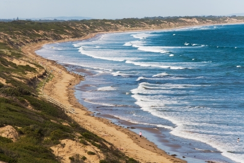 Surf beach and sand dunes - Australian Stock Image
