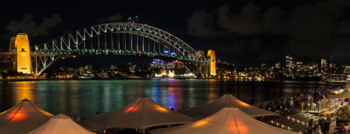 Sydney Harbour Bridge BY Night - Australian Stock Image