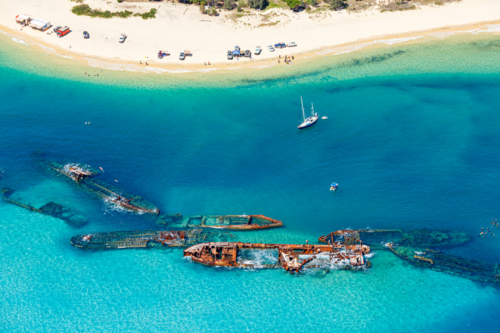 Tangalooma Wrecks - Australian Stock Image