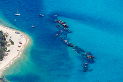 Tangalooma Wrecks - Australian Stock Image