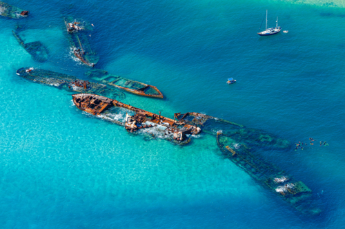 Tangalooma Wrecks - Australian Stock Image