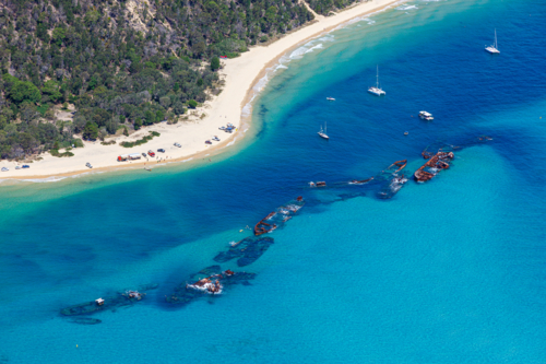 Tangalooma Wrecks - Australian Stock Image