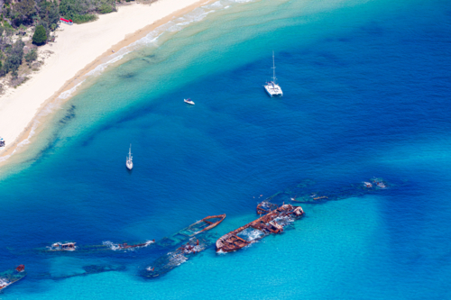 Tangalooma Wrecks - Australian Stock Image