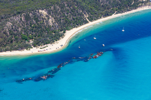 Tangalooma Wrecks - Australian Stock Image
