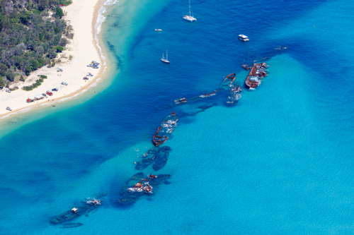 Tangalooma Wrecks - Australian Stock Image