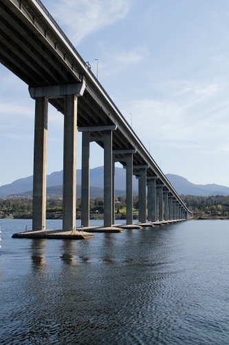 Tasman Bridge over Derwent River, Hobart - Australian Stock Image