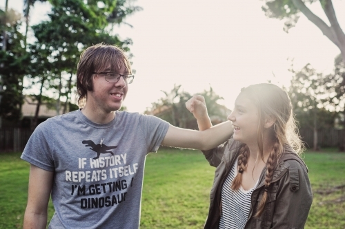 Teenagers in the park - Australian Stock Image