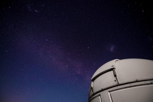 Telescope domes in Coonabarabran - Australian Stock Image