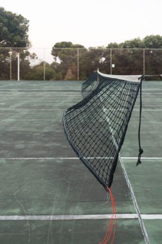 Tennis and netball court in regional Australia - Australian Stock Image