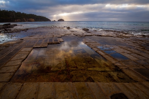 Tessellated Pavement - Forestier Peninsula - Tasmania - Australian Stock Image