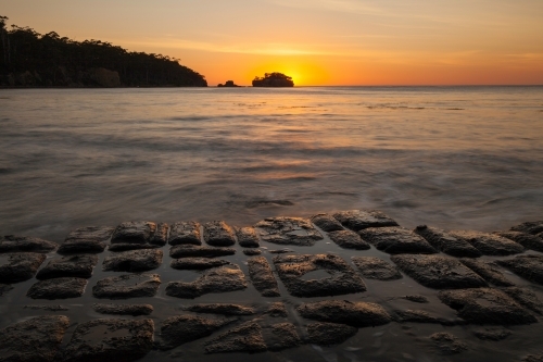 Tessellated Pavement - Forestier Peninsula - Tasmania - Australian Stock Image
