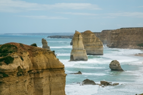 The 12 Apostles scenic tourist destination along the Great Ocean Road on the south coast of Victoria - Australian Stock Image