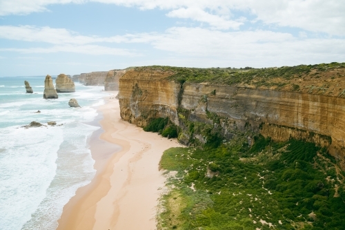 The 12 Apostles scenic tourist destination along the Great Ocean Road on the south coast of Victoria - Australian Stock Image