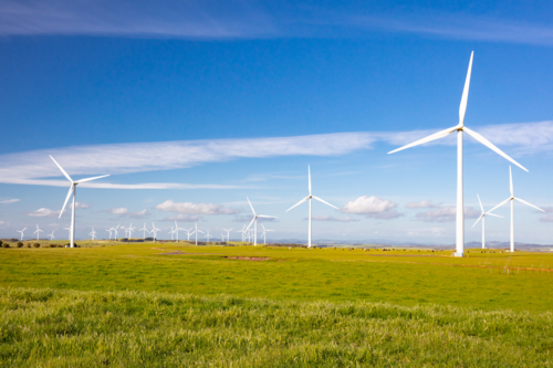 The Bald Hills Wind Farm near Walkerville in the Bass Coast region of Victoria, Australia - Australian Stock Image