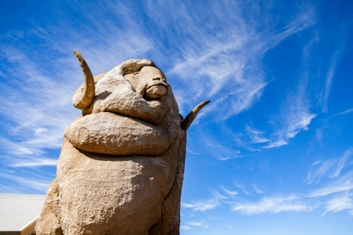 The Big Merino iconic australian tourist attraction in Goulburn - Australian Stock Image