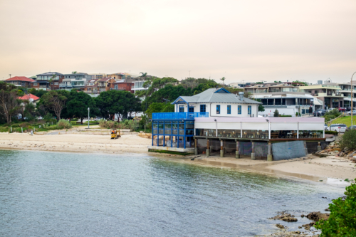 the Boatshed restaurant along Frenchman's beach - Australian Stock Image