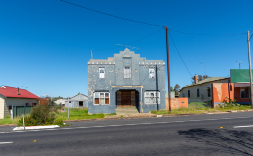 The Eclipse Theatre in Deepwater in northern New South Wales, Australia, now a private house - Australian Stock Image
