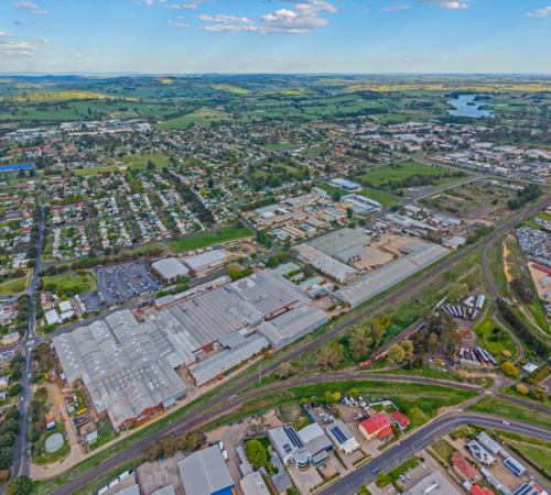 The Email factory, now closed in Orange, New South Wales - Australian Stock Image