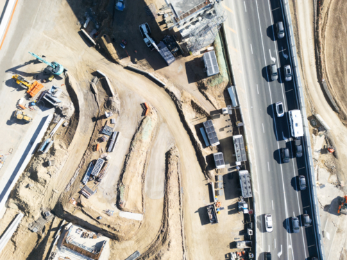 The M80 Ring Road construction works - Australian Stock Image