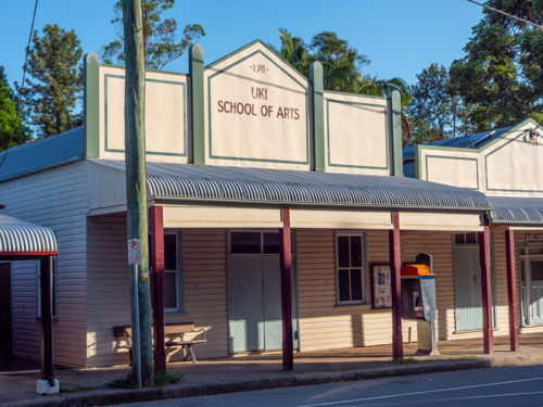 The Main Street of Uki, outside Murwillumbah, New South Wales - Australian Stock Image