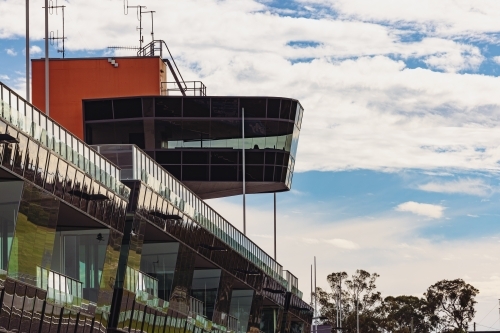 The Mount Panorama racing circuit lookout at Bathurst NSW - Australian Stock Image