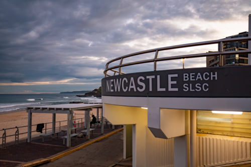 The Newcastle Beach Surf Lifesaving Club - Australian Stock Image