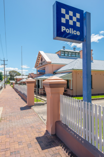 The old Court House in Tenerfield in northern New South Wales - Australian Stock Image