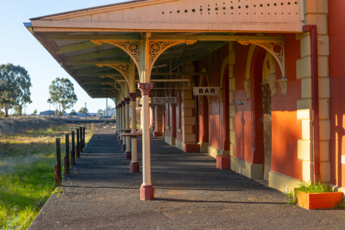 The old Glen Innes Railway Station - Australian Stock Image
