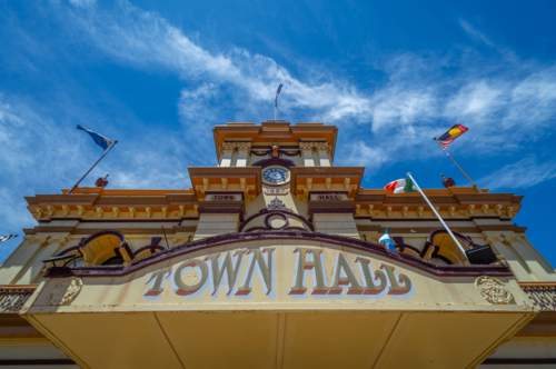 The old Glen Innes Town Hall - Australian Stock Image