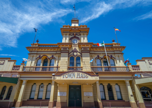 The old Glen Innes Town Hall - Australian Stock Image