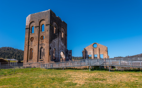 The old Lithgow Blast Furnace Ruins - Australian Stock Image