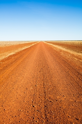 The outback Ranken Road which cuts through Alexandria Station in the Northern Territory - Australian Stock Image