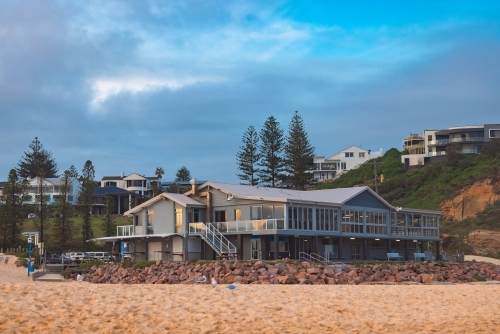 The Redhead Beach Surf Club at sunset - Australian Stock Image