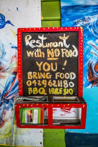 The restaurant with no food on King Island - Australian Stock Image