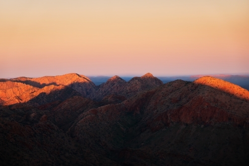 The Shadow of Brinkley Bluff, Larapinta Trail - Australian Stock Image
