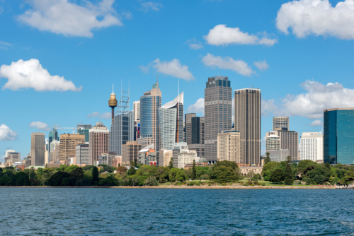 The Skyline of Australia's biggest City Sydney Australia - Australian Stock Image