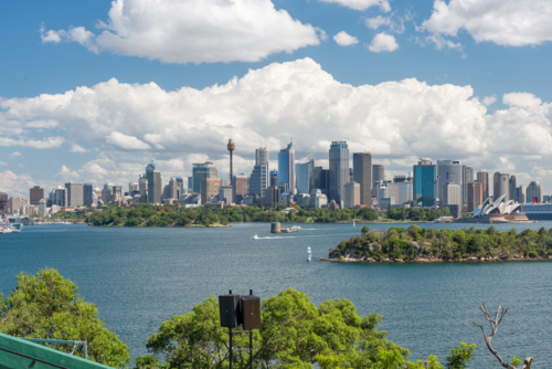 The Skyline of Australia's biggest City Sydney Australia - Australian Stock Image