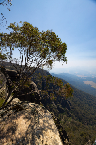 The view around Echo Point at Mt Buffalo on a summer's afternoon in the Victorian Alps, Australia - Australian Stock Image