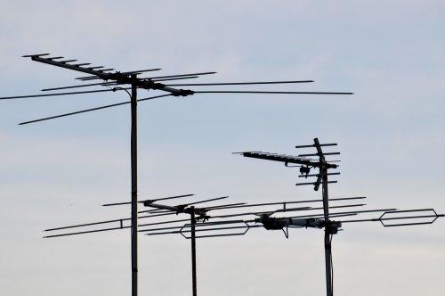 Three TV antennas - Australian Stock Image