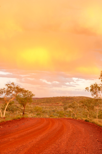 Thunderstorm Sunset Pilbara Western Australia - Australian Stock Image