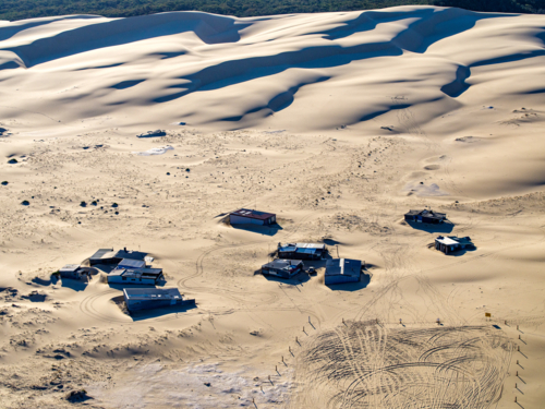 Tin City, Stockton Beach - Australian Stock Image