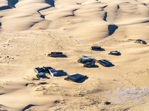 Tin City, Stockton Beach - Australian Stock Image