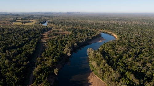 Top view of an estuary - Australian Stock Image